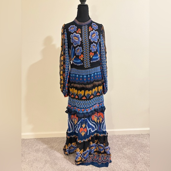 FARM Rio Vibrant Long Sleeve Maxi Dress - Picture 5 of 14